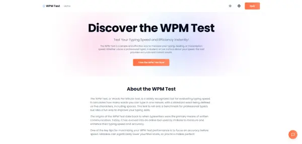 WPMTest.cc typing test results interface