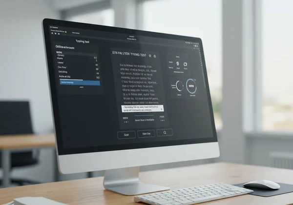 Screenshot of an online WPM typing test interface.