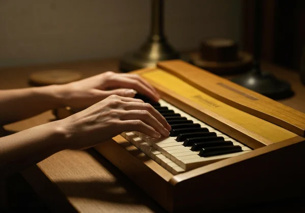 Person typing on a multilingual keyboard layout