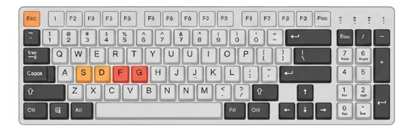 QWERTY vs Dvorak keyboard layout comparison diagram
