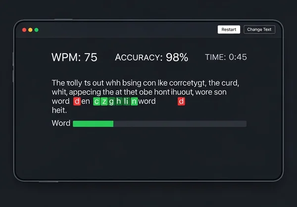 リアルタイムフィードバック付きWPMテストプラットフォーム