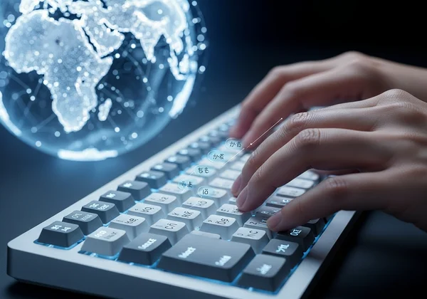 Keyboard with multiple language characters for global typing
