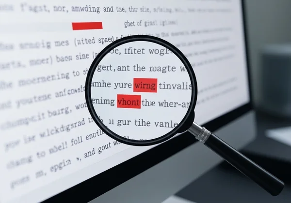 Magnifying glass over typing errors for analysis
